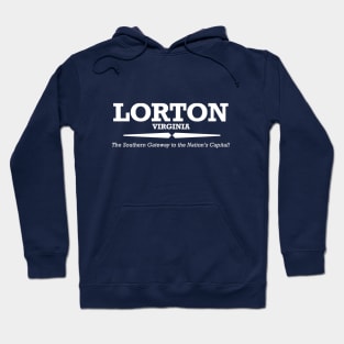 Lorton, VA - White Print Hoodie